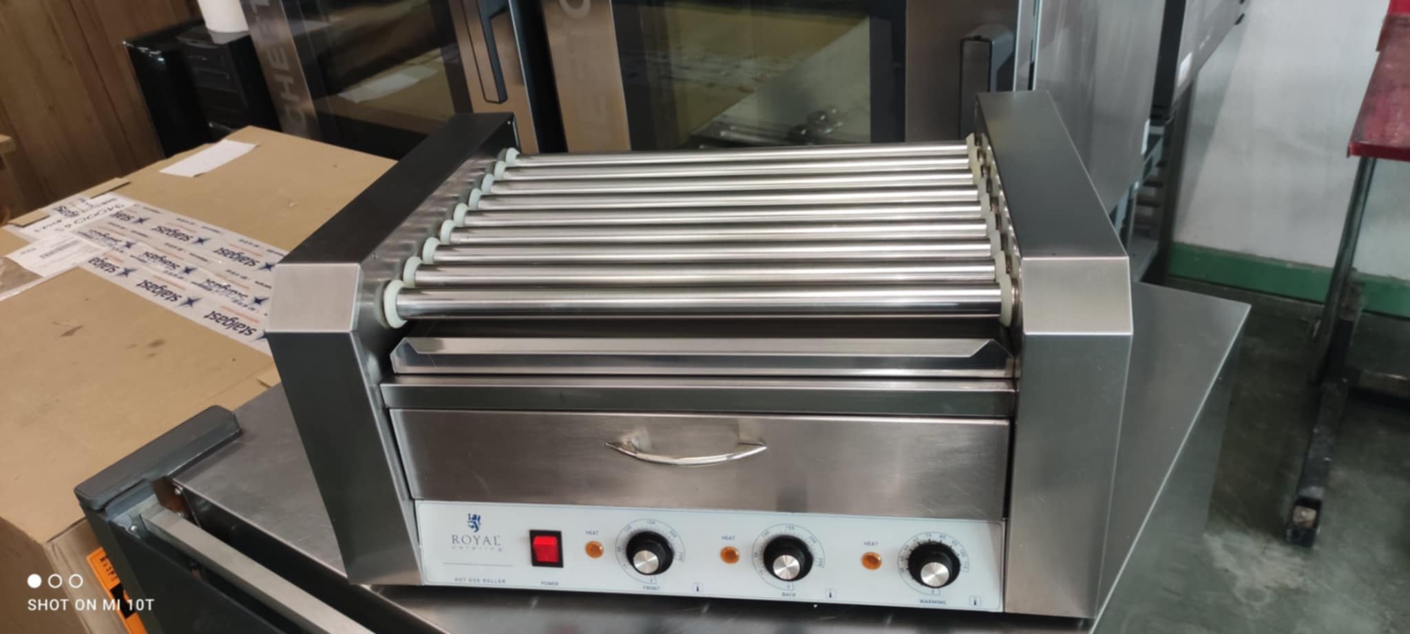 Grill rolkowy 9 rolek stal nierdzewna ROYAL CATERING RCHG-9wo Hot dog